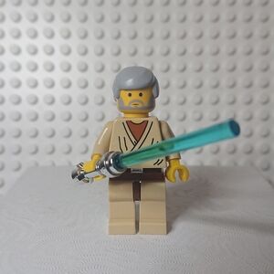 LEGO Obi-Wan Kenobi (Old, Yellow) Minifigure with Lightsaber - Star Wars
